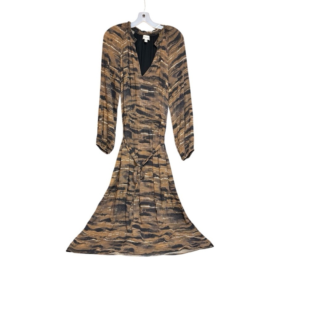 Cloth & Stone size small NWT Long Sleeve Patterned Dress Tie Waist
